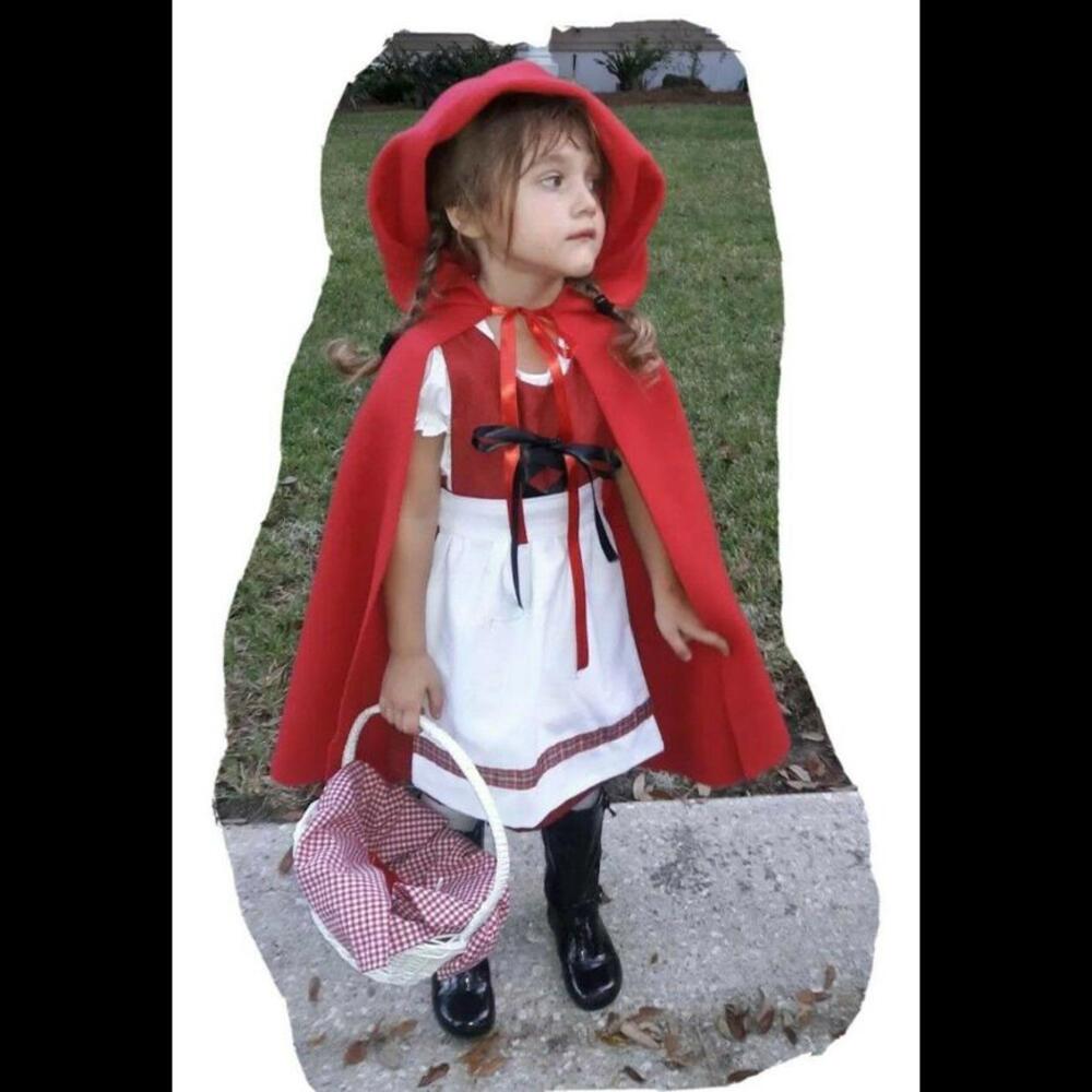 BOUTIQUE Handmade Cosplay Red Riding Hood 3pc Halloween Costume Cape 2T 3T 4T